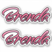 Brenda faded pink Aufkleber Sticker Stickerset シール (正面)