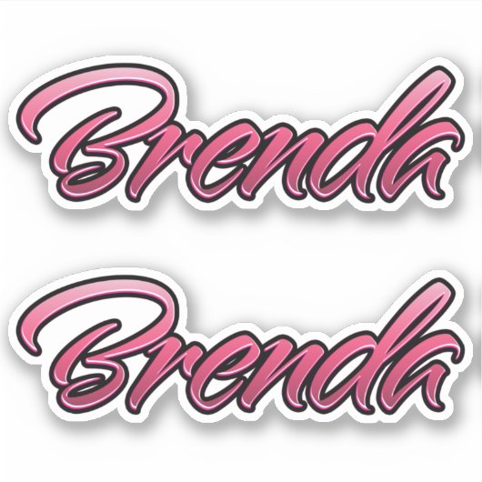 Brenda faded pink Aufkleber Sticker Stickerset シール (正面)