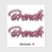 Brenda faded pink Aufkleber Sticker Stickerset シール (シート)