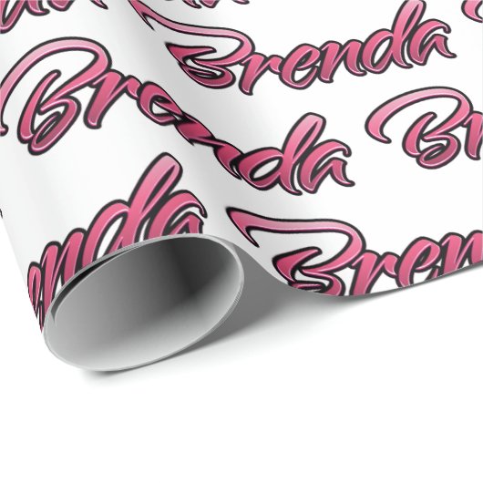 Brenda faded pink personalisiertes Geschenkpapier ラッピングペーパー (ロールコーナー)