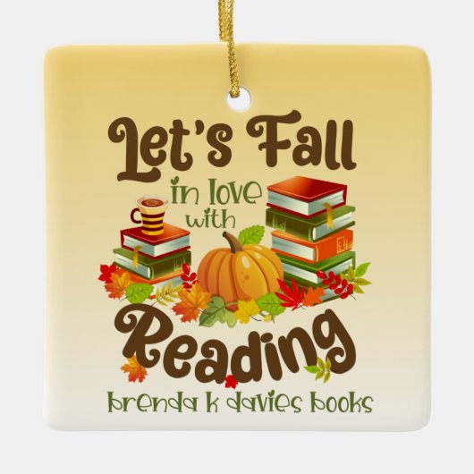 Brenda K Davies Books読との恋の秋 セラミックオーナメント (正面)