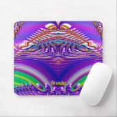 BRENDA to Zany Green, Blue, Yellow and Purple マウスパッド (マウス)