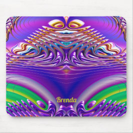 BRENDA to Zany Green, Blue, Yellow and Purple マウスパッド