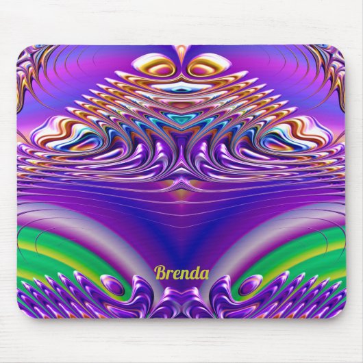 BRENDA to Zany Green, Blue, Yellow and Purple マウスパッド (正面)