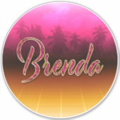 Brenda Vorname Name golden pink Aufkleber Sticker シール (正面)