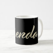 Brenda white gold Handwriting Tasse Kaffeetasse コーヒーマグカップ (正面右)