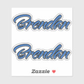 Brendan Name blue Aufkleber Sticker Stickerset シール (シート)