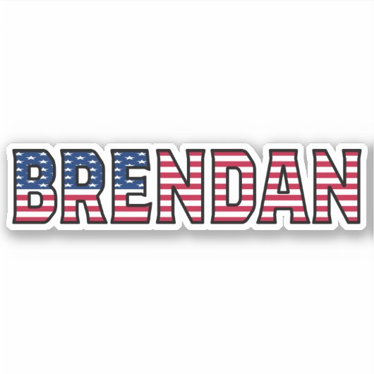 Brendan Name Vorname USA Sticker Stickerset シール (正面)