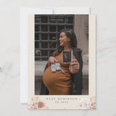 BRENNAボホアーチテラコッタパームベビーシャワー 招待状 (裏面)