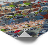 Brentford FC Griffin Park Stadium Aerial Art ポスター (角)