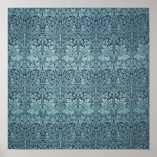 Brer Rabbit by William Morris, Textile Pattern ポスター (正面)