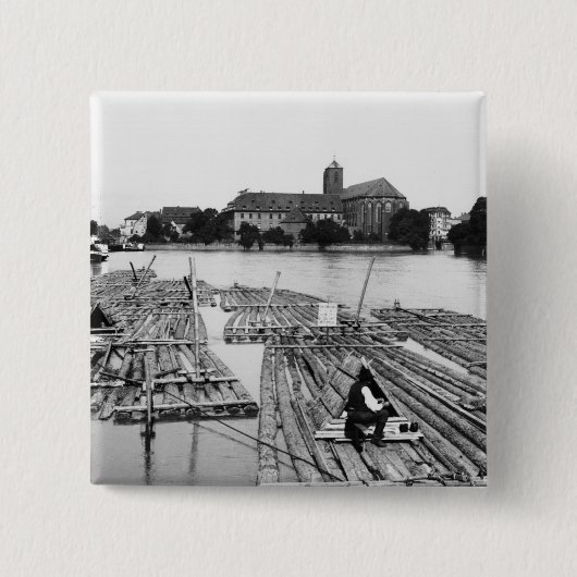 Breslauポーランド、c.1910のオーデル 缶バッジ (正面)