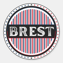 Brest City Pride Emblem – French Identity ラウンドシール