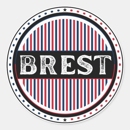 Brest City Pride Emblem – French Identity ラウンドシール (正面)