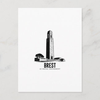 Brest Monument Naval Affiche Vintage Bretagne D ポストカード