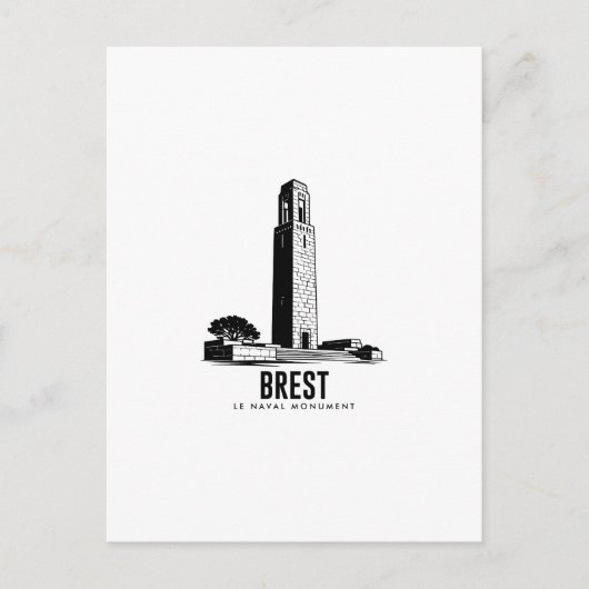 Brest  Monument Naval  Affiche Vintage Bretagne  D ポストカード (正面)