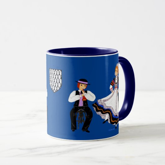 Bretagne, France マグカップ (正面右)