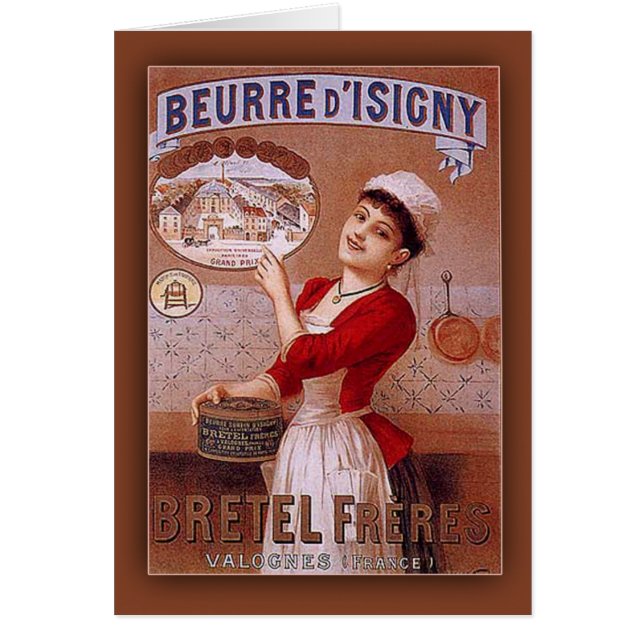 Bretel Freresのヴィンテージの広告によってd'Isigny Beurre (正面)