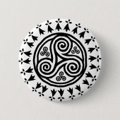 Breton triskel & hermines 缶バッジ (正面)