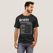 BRETT栄養おもしろい誕生日パーソナライズされた名 Tシャツ (正面フル)