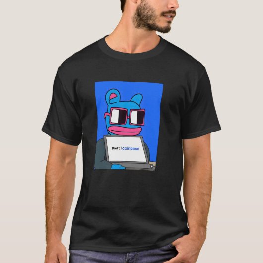 Brett メメのための Brett Crypto と Brett Meme Coin Tシャツ (正面)