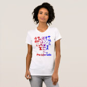 BRETT BENDER アメリカ建国250年記念グッズ 赤 白 青 Tシャツ (正面フル)