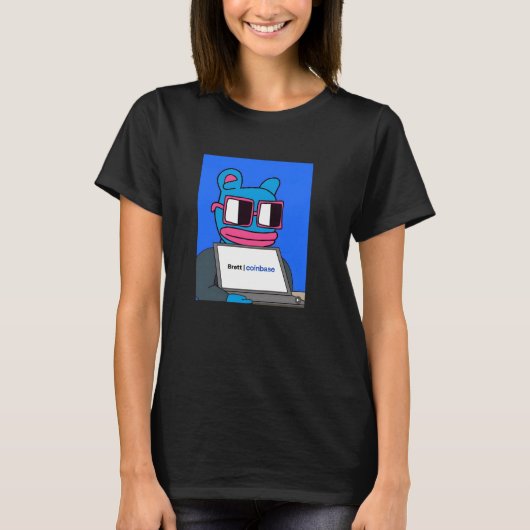Brett MemeのためのBrett CryptoとBrett Meme Coin Tシャツ (正面)