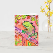 Brett Walkerによるフロギー14歳 カード (黄色い花)