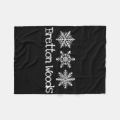 Bretton Woods Ski Skier Skiing Snowflakes Snowboar フリースブランケット (正面(横))