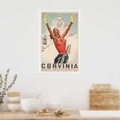 Breuil-Cervinia Aosta Valley Italy Vintage Ski ポスター (キッチン)