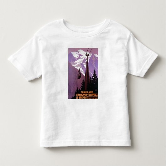 Brevent Mt.へのケーブル鉄道 トドラーTシャツ (正面)