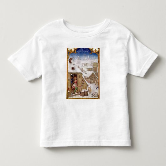 「Breviarium Grimaniからの小作農の生命、 トドラーTシャツ (正面)