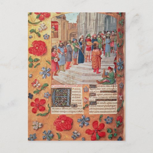 Breviaryからの王デイヴィッドおよびミュージシャン、 ポストカード (正面)