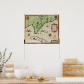 'Brevis Narratio'のフロリダの地図 ポスター (キッチン)