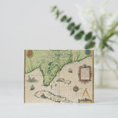 'Brevis Narratio'のフロリダの地図 ポストカード (スタンド正面)