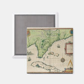 'Brevis Narratio'のフロリダの地図 マグネット (正面/裏面)