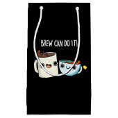 Brewそれを行うことができるコーヒおもしろいーティープンダークBG スモールペーパーバッグ (正面)