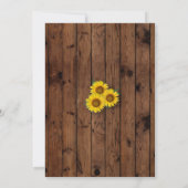 BrewとBABYQベビーシャワーウッドサンフラワー招待状 招待状 (裏面)