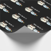 BrewはそれをコーヒおもしろいープンダークBG ラッピングペーパー (角)