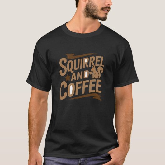 Brew -ミニマル Squirrel & Coffee Tee for Chi Tシャツ (正面)