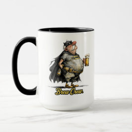 Brew Crew Beer Superhero Funny Tee マグカップ