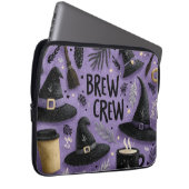 Brew Crew Graphic with Witch Hats, Coffee Mugs ラップトップスリーブ (正面右)