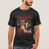 Brew Dolph Costume Drunker Reindeer Sunglasses Dri Tシャツ (正面)