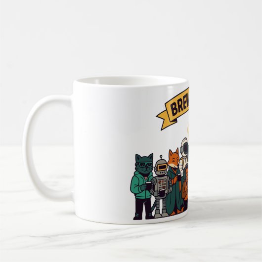 「Brew Happy!」コーヒークルー コーヒーマグカップ (左)