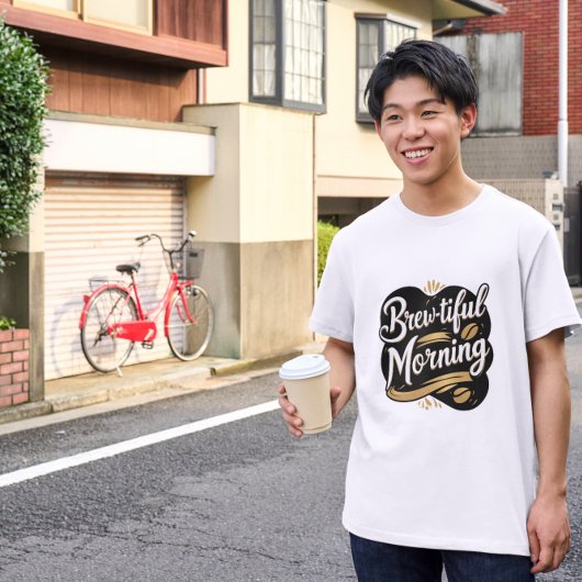 Brew-Healy Mornong おもしろい Coffee Givenデザイン Tシャツ