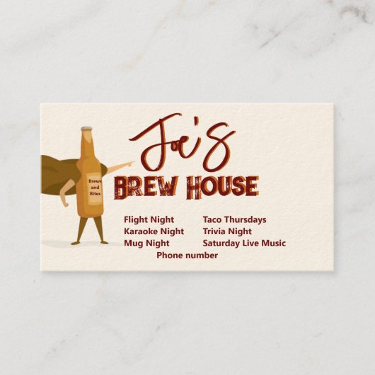 Brew House名刺 名刺 (正面)