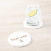 Brew‑tiful, fun co-worker or Birthday gift コースター (側面)