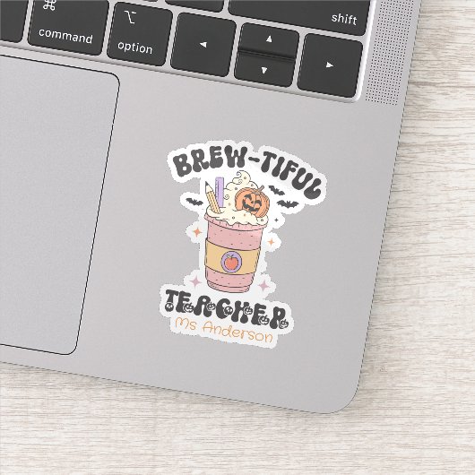 Brew-tiful Teacher Halloween– Custom Teacher Gift シール (詳細)