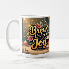 Brew up some joy merry Christmas コーヒーマグカップ