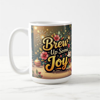 Brew up some joy merry Christmas コーヒーマグカップ